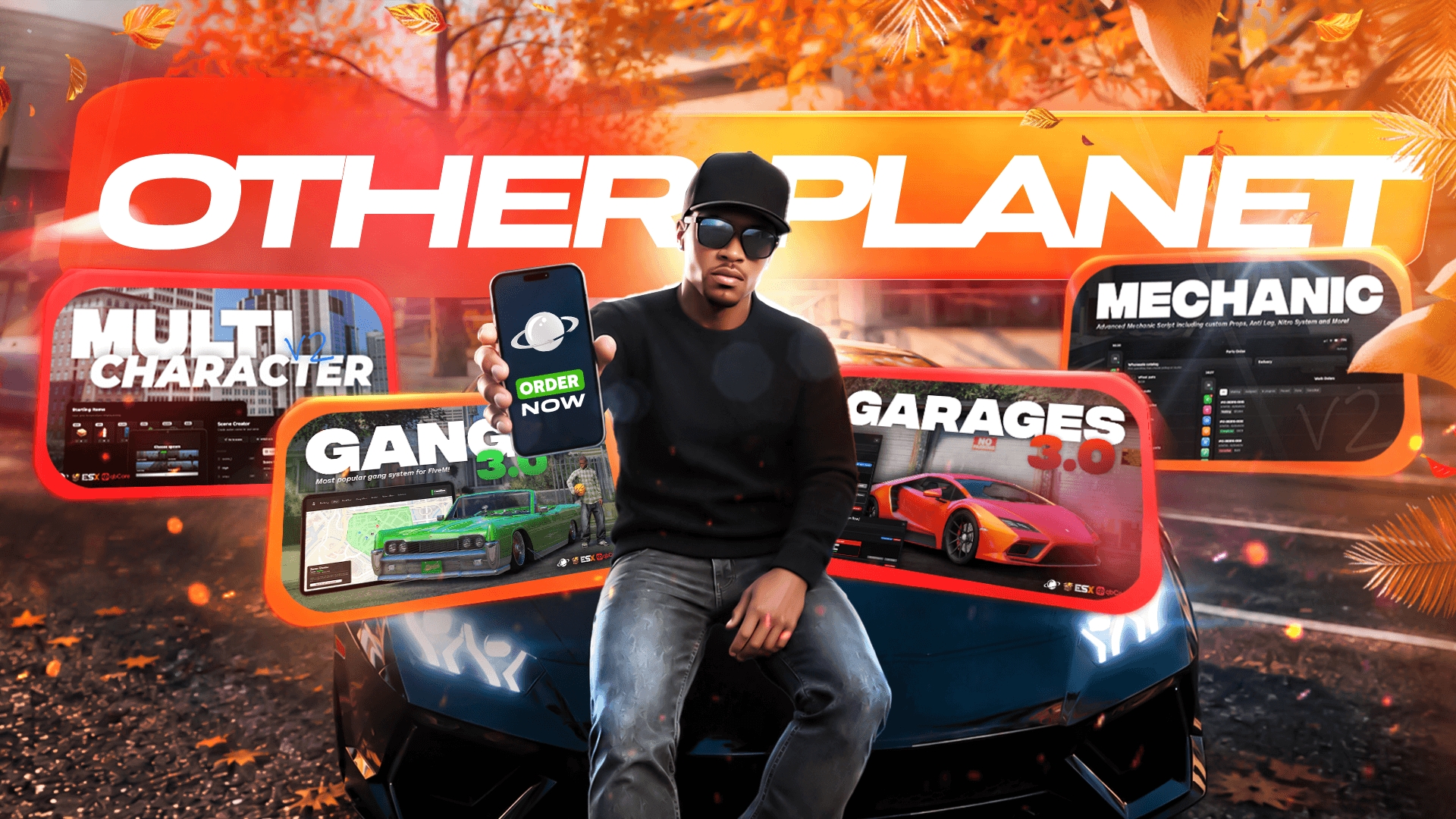 OTHER PLANET — FiveM scripts for ESX, QBCore and QBOX: Multicharacter, Gangs, Garages and Mechanic